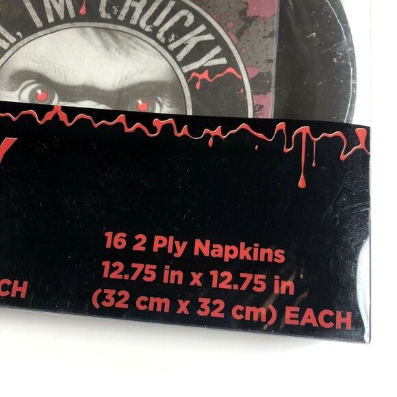 Chucky Childs Play 32 Piece Park Pack Plates Napkins Horror Movie Halloween NEW - Picture 6 of 7